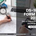 Applicant filling out DS-160 form for US visa application in 2026