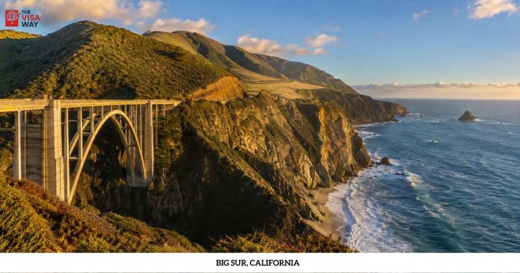 Bixby Creek Bridge along the rugged Big Sur coastline in California